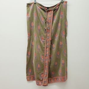 Plenty - L - 100% silk unlined skirt